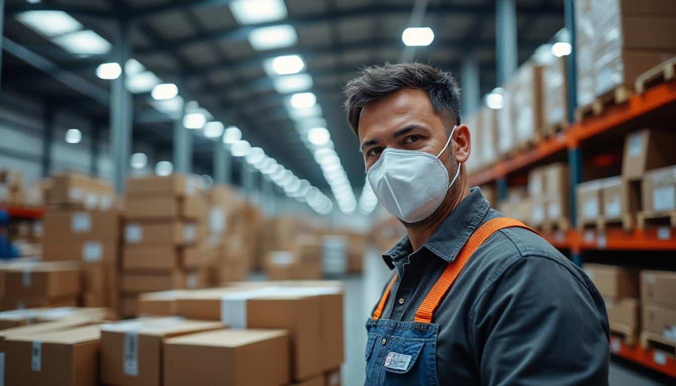 Pourquoi utiliser un masque de protection contre les poussières en entrepôt logistique ?